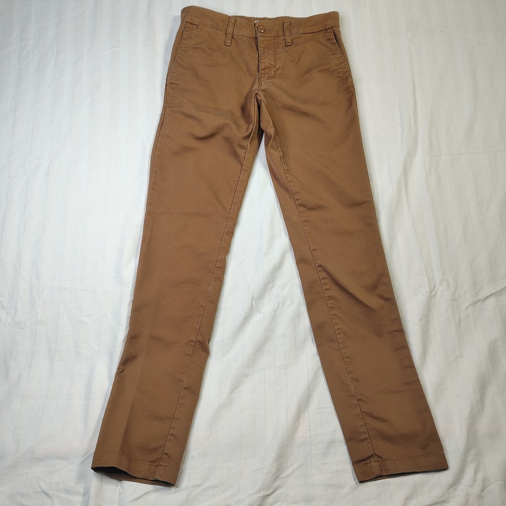 Men's Brown Slim Straight Chino Pants